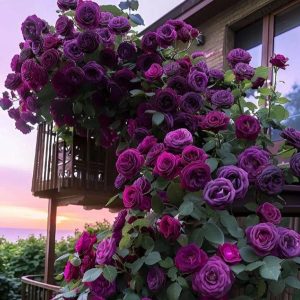 Роза Плетистая Плум Пэшн купить по цене от 610р. в интернет-магазине «Посадика» с доставкой почтой в в Каменск-Уральскийе и по всей России – [изображение №1].